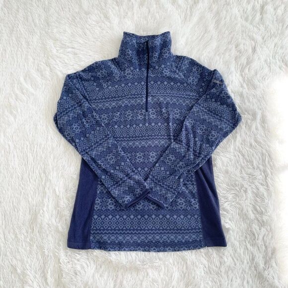 Women Columbia Quarter Zip Sweatshirt in Blue Medium - Picture 1 of 7